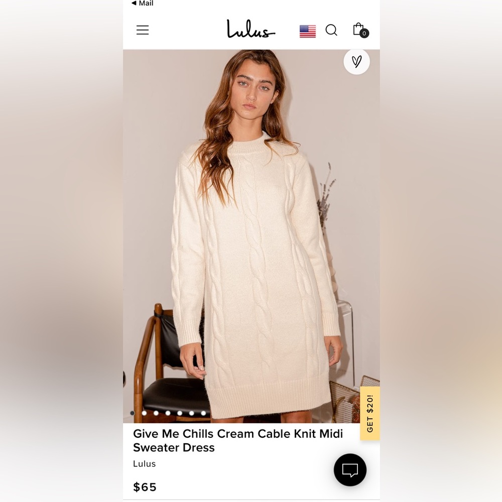 Lulu’s Cable Knit Sweater Dress